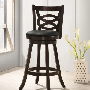 Calecita Wood Swivel Bar Stool Cappuccino (Set of 2)