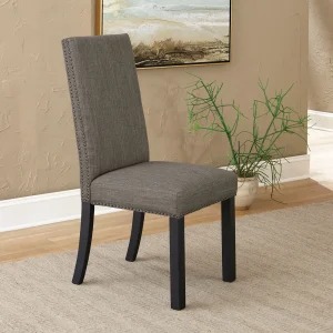 Hubbard Fabric Upholstered Dining Side Chair Grey (Set of 2)