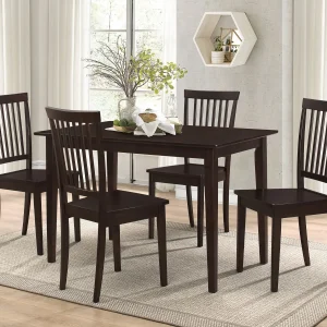 Gomez 5-piece Rectangular Dining Table Set Cappuccino