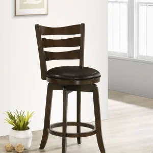 Murphy Wood Counter Height Swivel Bar Chair Dark Brown