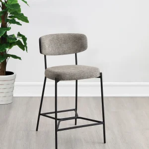 Elison Counter Height Bar Stool Light Brown (Set of 2)