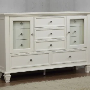 Sandy Beach 11-drawer Dresser Cream White