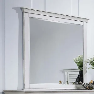 Franco Dresser Mirror Distressed White