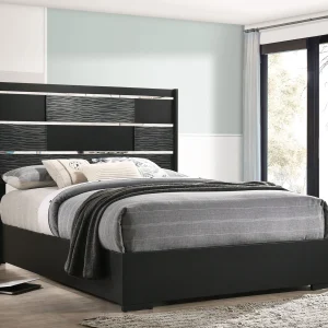 Blacktoft Wood Eastern King Panel Bed Black