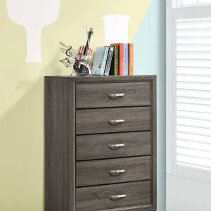 Watson 5-drawer Bedroom Chest Grey Oak