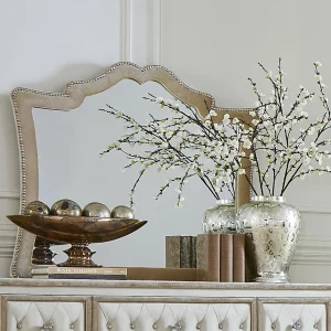 Antonella Upholstered Dresser Mirror Camel