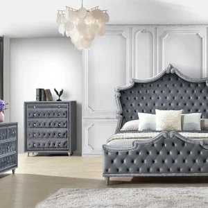 Antonella 5-piece Queen Bedroom Set Grey