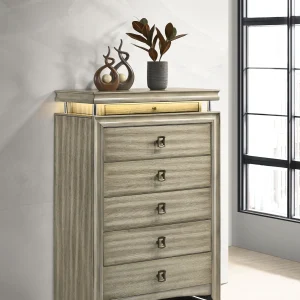 Giselle 6-drawer Bedroom Chest Rustic Beige
