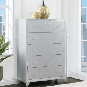 Larue 5-drawer Bedroom Chest Silver
