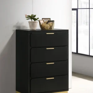 Caraway 4-drawer Bedroom Chest Black