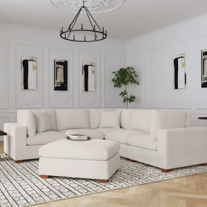 Lakeview 6-piece Upholstered Modular Sectional Sofa Ivory