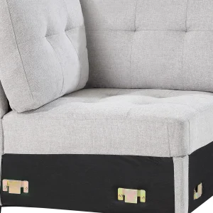 Georgina Upholstered Corner Chair Steel Beige