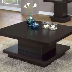 Reston Square Engineered Wood Coffee Table Cappuccino