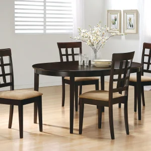 Gabriel 5-piece Extension Leaf Dining Table Set Cappuccino