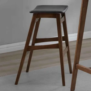 Finnick Cushioned Backless Bar Stool Walnut (Set of 2)