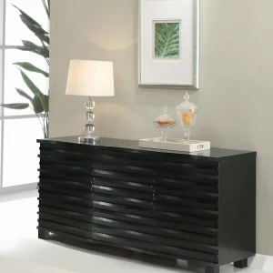 Stanton 3-drawer Sideboard Buffet Storage Cabinet Black