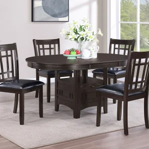 Lavon 5-piece Oval Extension Leaf Dining Set Espresso