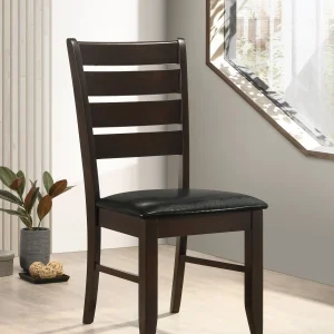 Dalila Wood Dining Side Chair Cappuccino (Set of 2)