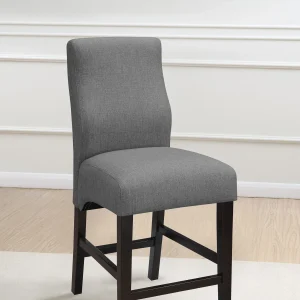Mulberry Fabric Upholstered Counter Chair Grey (Set of 2)