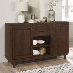 Reynolds 2-door Sideboard Buffet Storage Cabinet Brown Oak