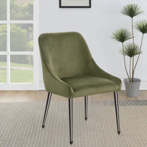 Mayette Upholstered Dining Side Chair Olive (Set of 2)
