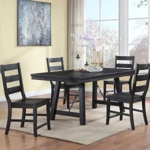 Newport 5-6 piece Rectangular Trestle Dining Table Set