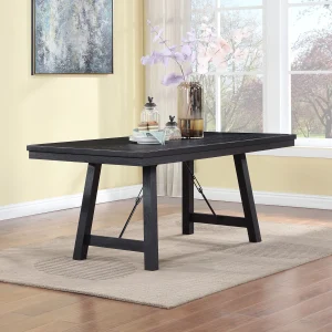 Newport Rectangular 72-inch Wood Trestle Dining Table Black