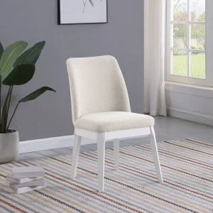 Carissa Upholstered Dining Side Chair Beige (Set of 2)