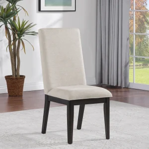 Hathaway Upholstered Dining Side Chair Cream (Set of 2)