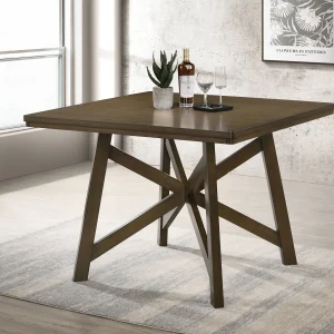 Canfield 47-inch Square Counter Height Dining Table Brown