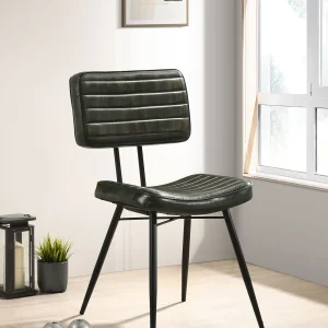 Misty Leather Upholstered Dining Chair Espresso (Set of 2)