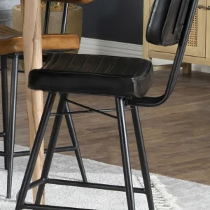 Partridge Leather Counter Chair Antique Espresso (Set of 2)