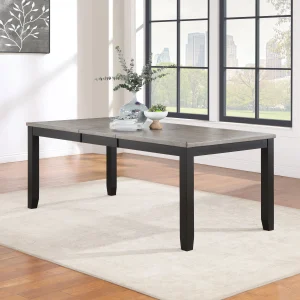 Elodie Rectangular 78-inch Extension Leaf Dining Table Black