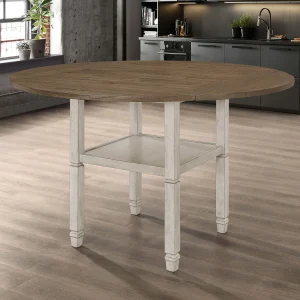 Sarasota 60-inch Extension Counter Dining Table Rustic Cream