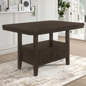 Prentiss 78-inch Extension Counter Dining Table Cappuccino