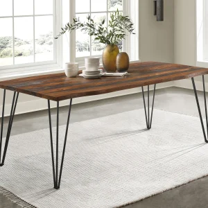 Neve 80-inch Live Edge Dining Table Grey Sheesham