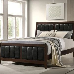 Carlton Wood Queen Panel Bed Cappuccino