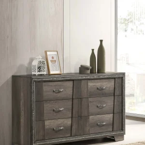 Janine 6-drawer Dresser Grey