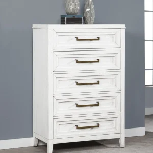 Marielle 5-drawer Bedroom Chest Distressed White