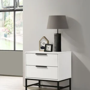 Sonora 2-drawer Nightstand Bedside Table White