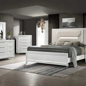 Marmore 4-5 piece Queen Bedroom Set White
