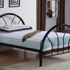 Marjorie Metal Twin Open Frame Bed Black