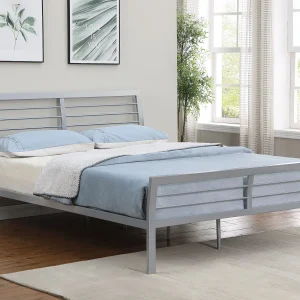 Cooper Metal Queen Open Frame Bed Silver