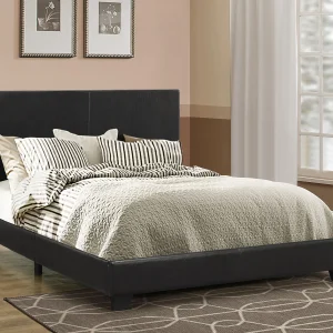 Dorian Upholstered California King Panel Bed Black