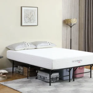 Mabel Metal Eastern King Mattress Support Platform Bed Black