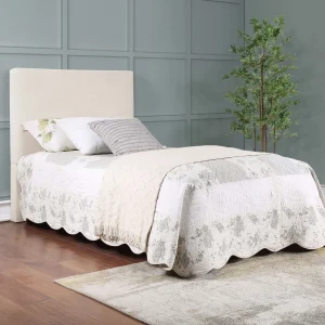 Pirro Upholstered Twin Panel Headboard Sand