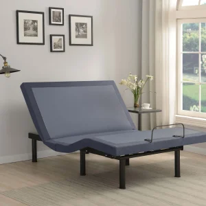 Negan Eastern King Adjustable Bed Base Grey and Black