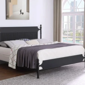 Cameron 51-inch Metal Eastern King Panel Bed Black