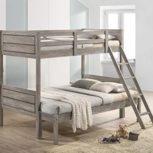 Ryder Wood Twin Over Full Bunk Bed Weathered Taupe