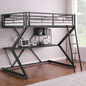 Parkview Full Workstation Loft Bed Black
